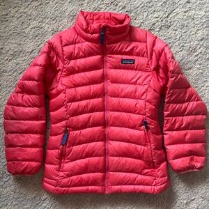 Patagonia Down Jacket Puffer Pink Girls Large 12 Kids